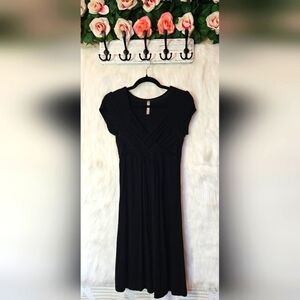Thyme Ruched Cross Front Mini Jersey Dress